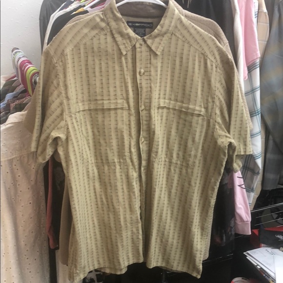 Exofficio Tan Casual Button Down Shirt Lightweight - Picture 1 of 6